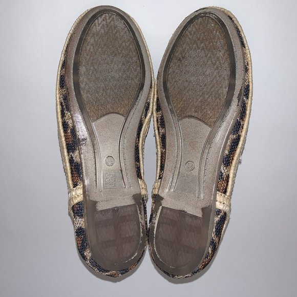 EILEEN FISHER Beige Leopard Print Raffia Borders Flat Shoes or Slippers 5.5 - Picture 6 of 7